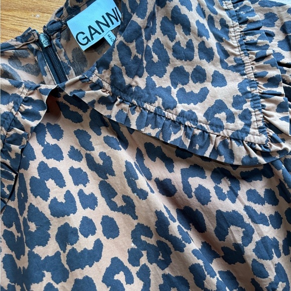 Ganni Leopard Print Midi Dress - Picture 4 of 5